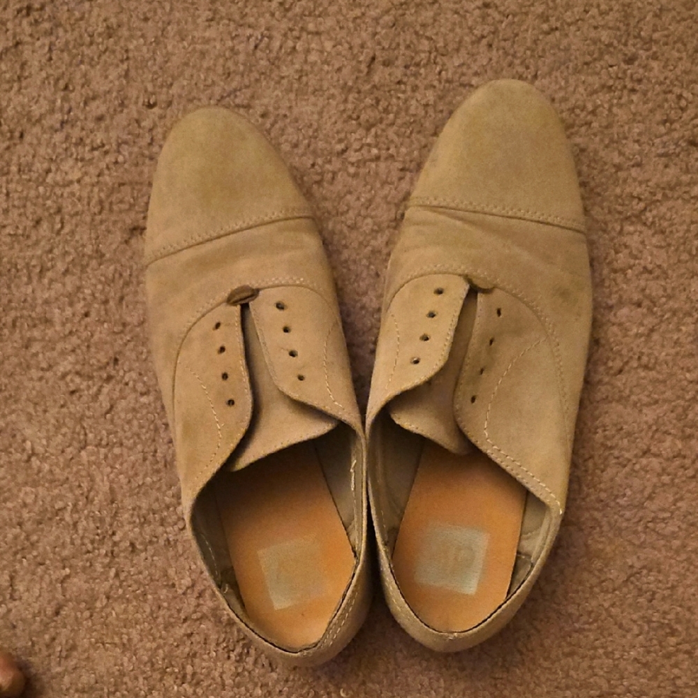 Tan Suede Oxford Shoes